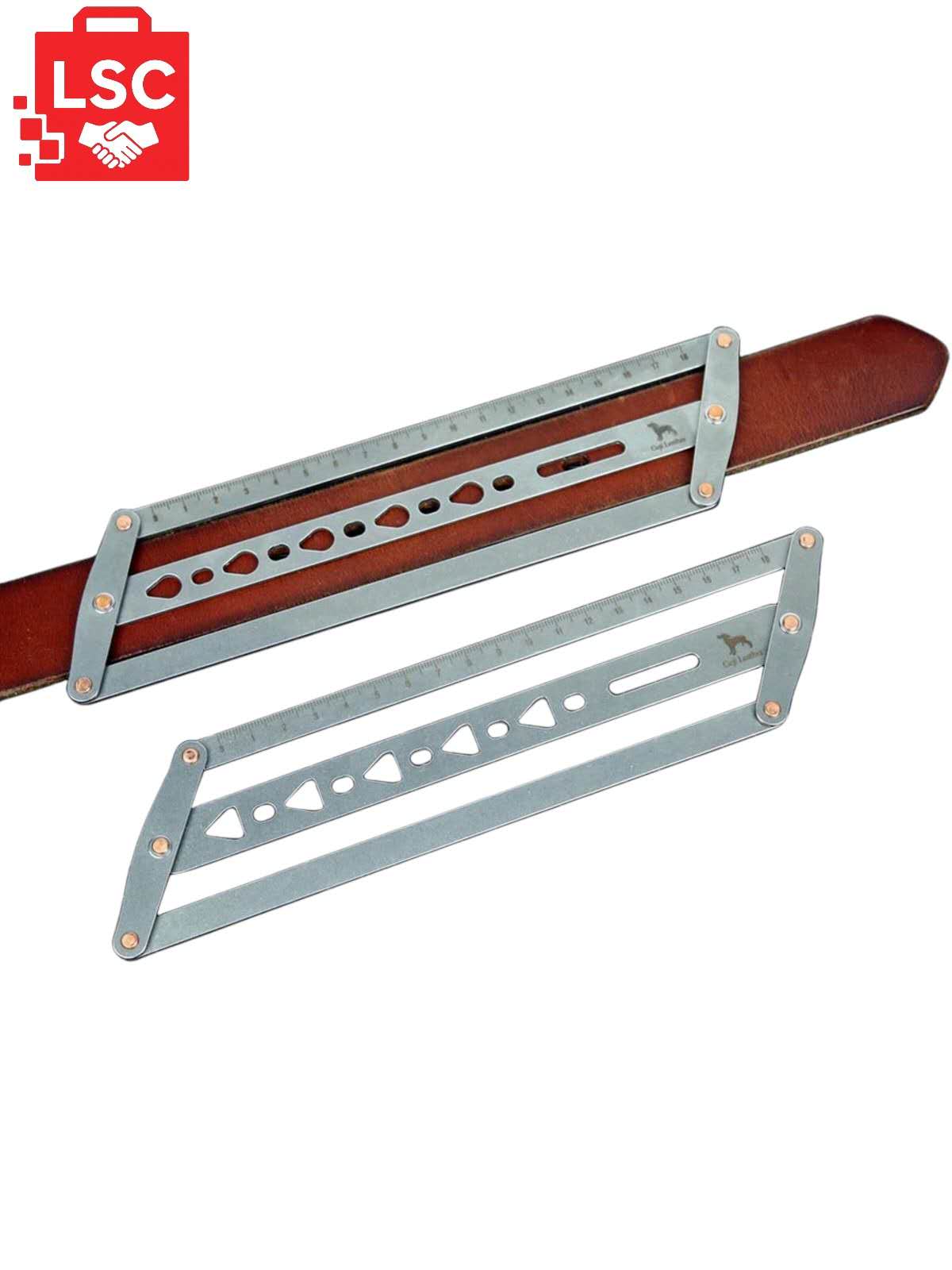 Leather assisted positioning and punching ruler
